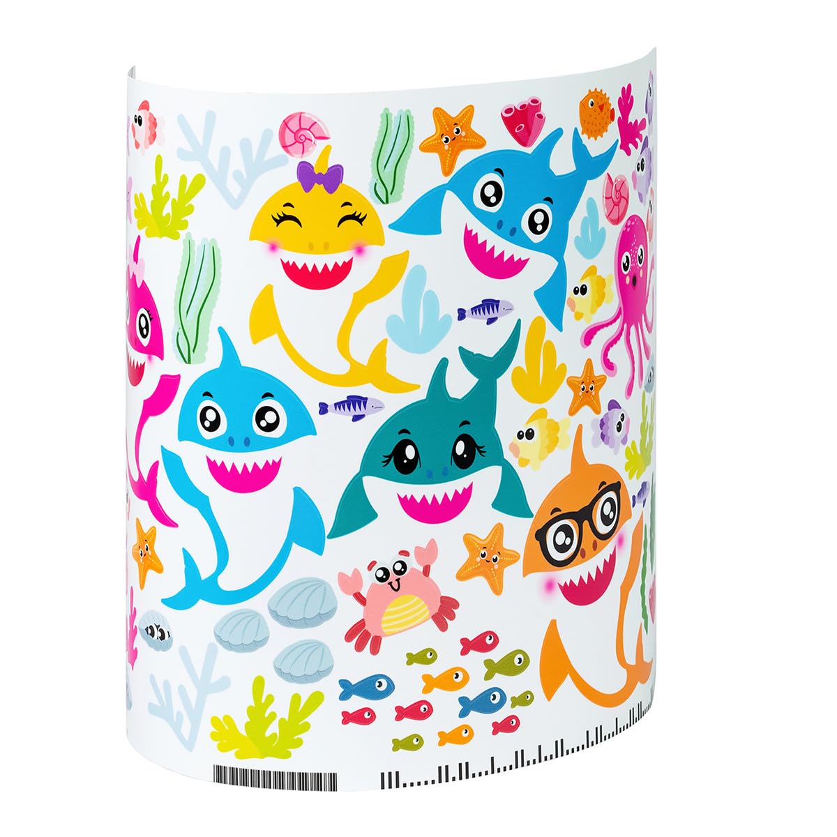 Ambiance Sticker Świecąca fosforyzująca naklejka ścienna dla dzieci fluorescencyjne zwierzęta morskie - H65 x Dł. 50 cm