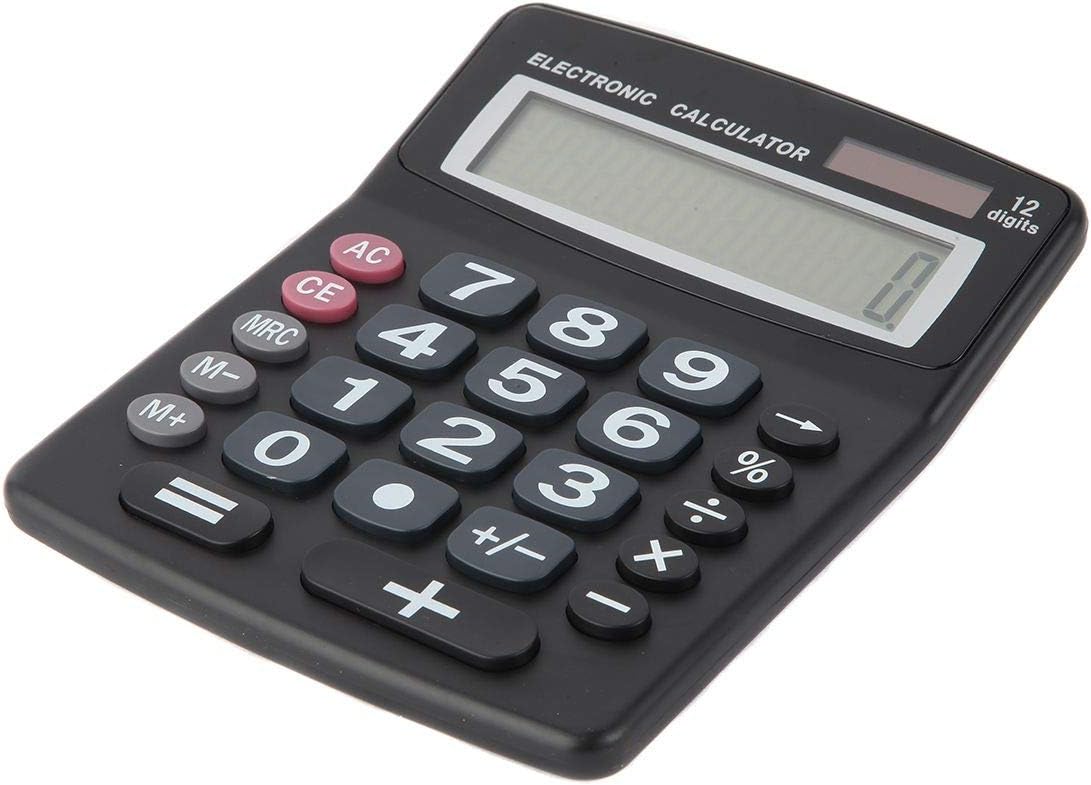 Lily's Home Jumbo 12-Digit Desktop Calculator - Black