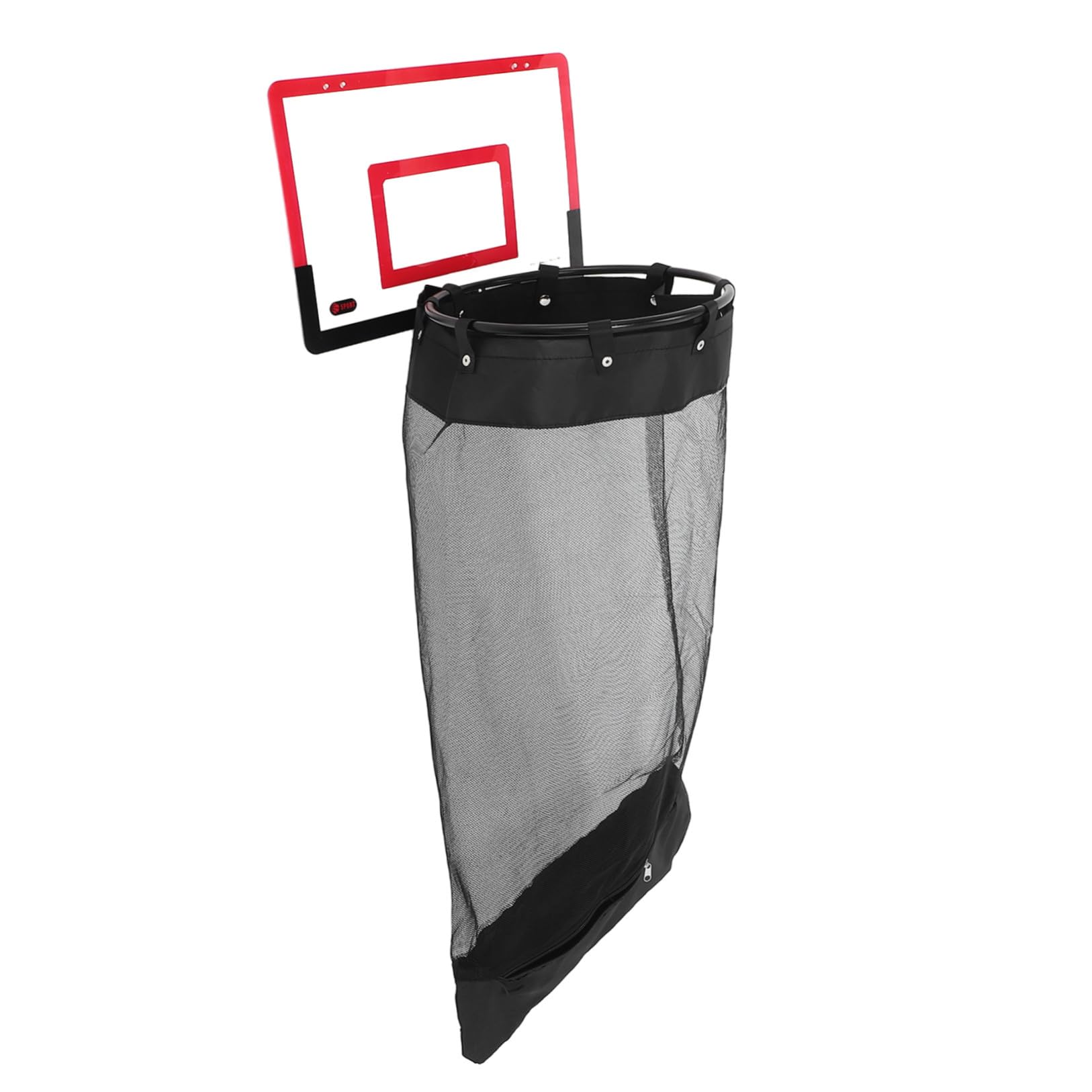 ABOOFAN Panier à Linge Suspendu Gain de Place avec Cerceau de Basket Rouge, Installation Facile, Fermeture Éclair, pour Chambre D'garçon et Filles et Petits Appartements