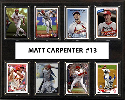 C&I Collectables MLB St.Louis Cardinals Men's Matt Carpenter 8-Card Plaque, Brown