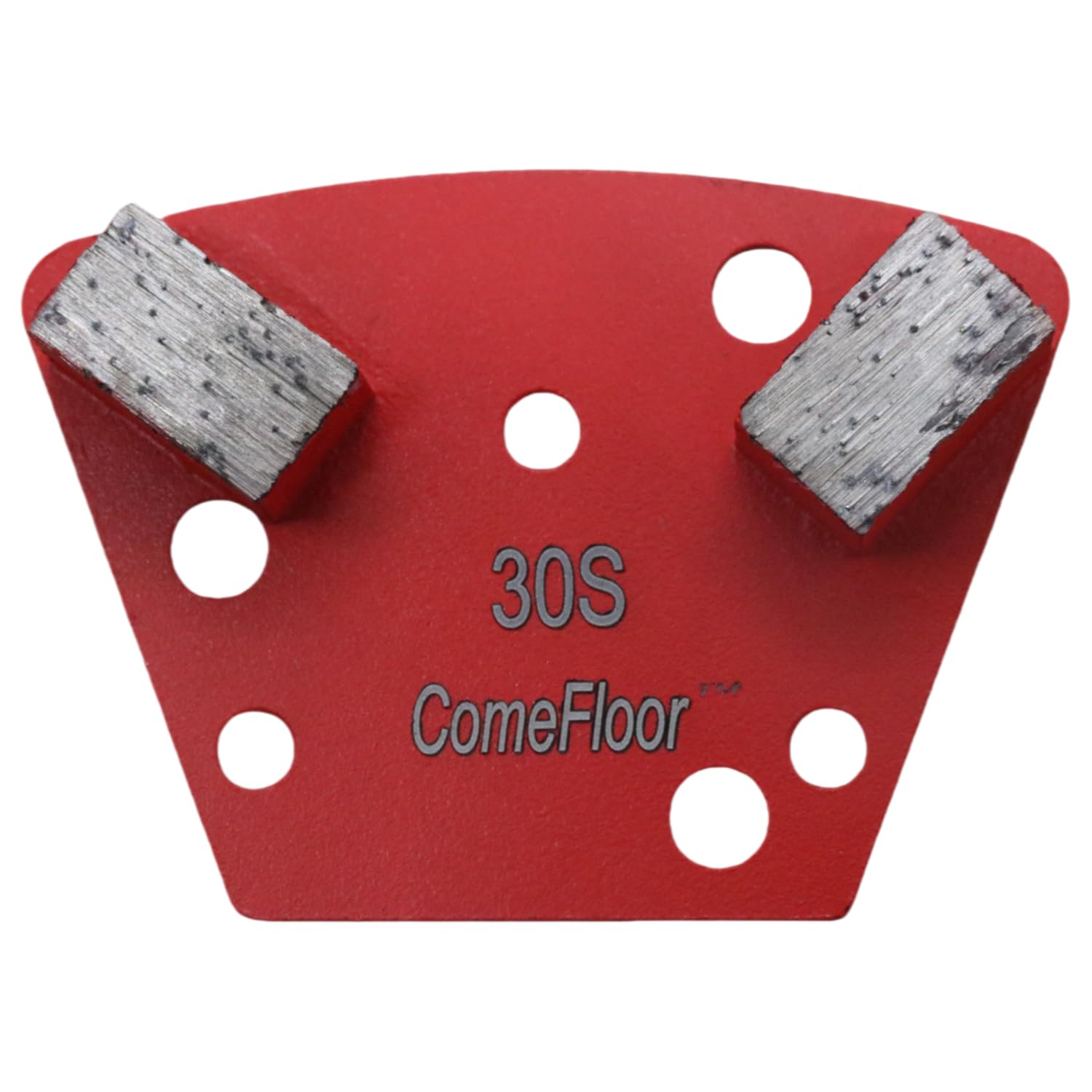 Trapezoid Diamond Metal Grinding Shoes for Concrete Floor, Compatible with Diamatic/Sase/CPS Grinders, Half Bar Seg 30/40 Grit Soft Bond, 9PCS