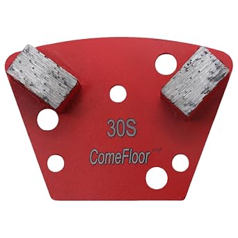 Trapezoid Diamond Metal Grinding Shoes for Concrete Floor, Compatible with Diamatic/Sase/CPS Grinders, Half Bar Seg 30/40 Grit Soft Bond, 9PCS