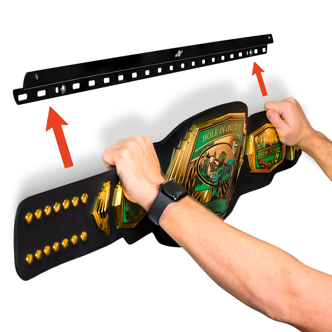 TrophySmack Horizontal Championship Belt Wall Mount, 48 in Metal