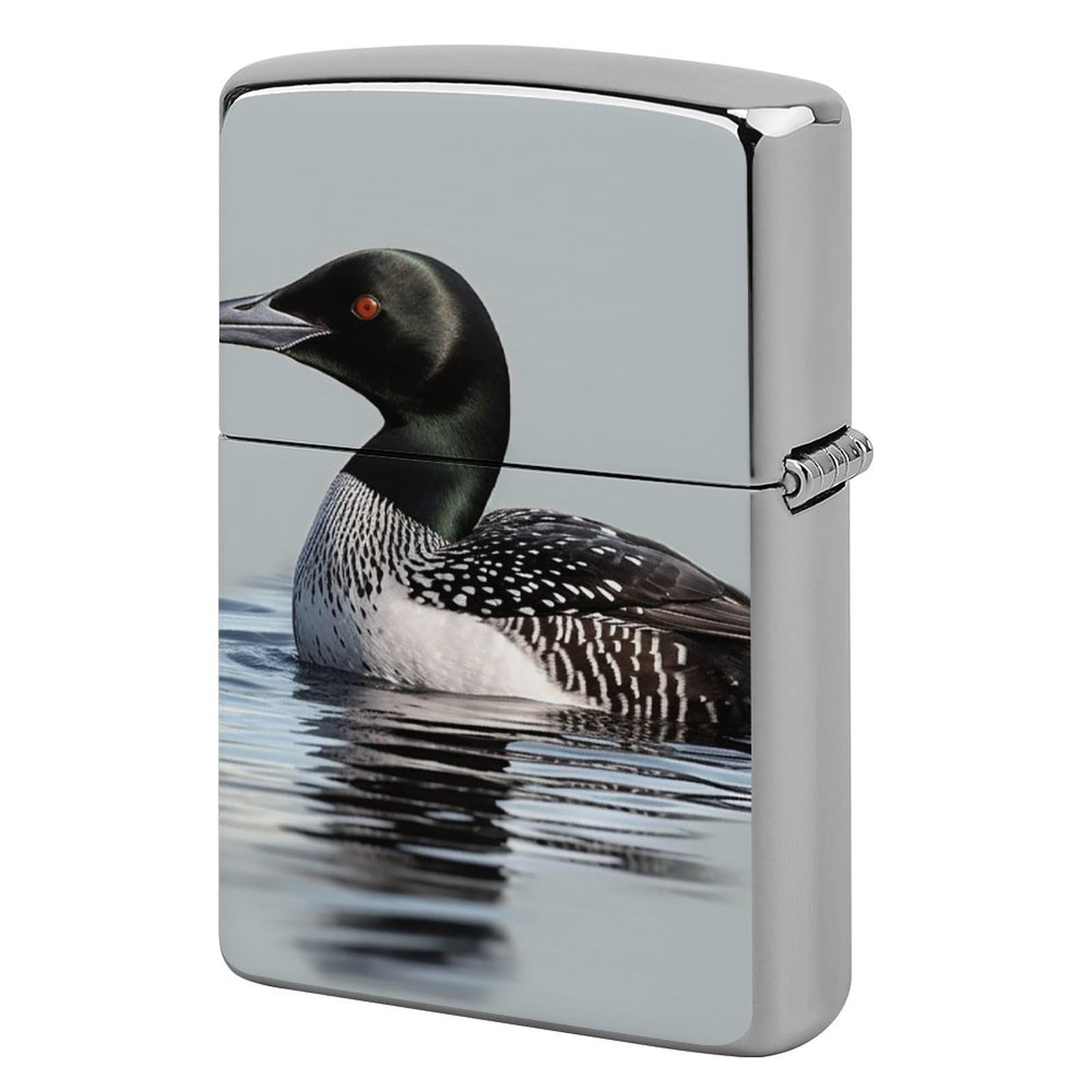 Loon Nature Bird Lighter Cover for Men, Personalized Lighter Case for Birthday Gift, Flip-Top Lighters Protective Cover, Portable Lighters Shell for Outdoor, Travel