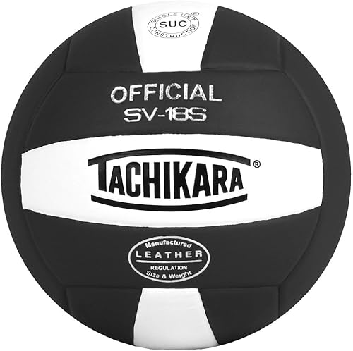 Tachikara Balón de voleibol compuesto de calidad institucional, negro-blanco