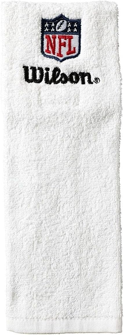 Wilson Football-Towel NFL FIELD TOWEL, Cotton, With Velcro, White