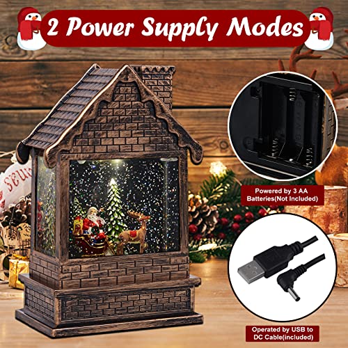 Snow Globes Christmas With Music,Christmas Snow Globe With Santa Claus Projection, Revolving Snow Globes Lantern 6-Hour Timer,Snow Globes For Kids,Musical Snow Globe For Kids Or Snow Globes For Girls #TOP2