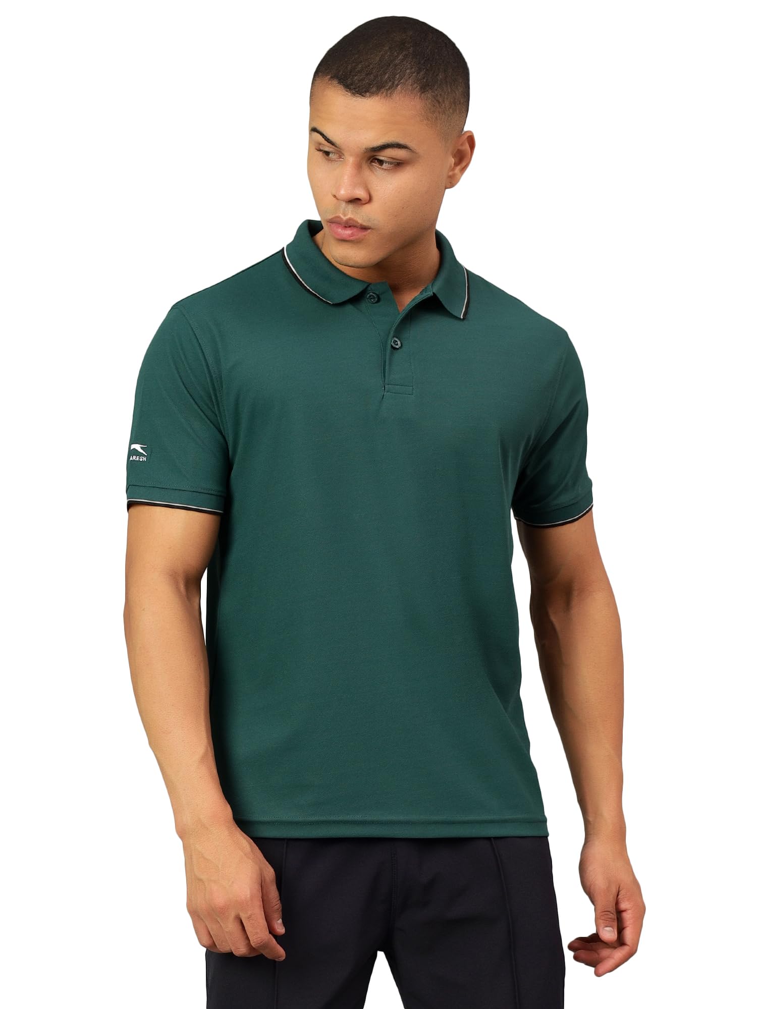 shiv naresh Men's Polyester Solid Regular Fit Polo Shirt-picture-34