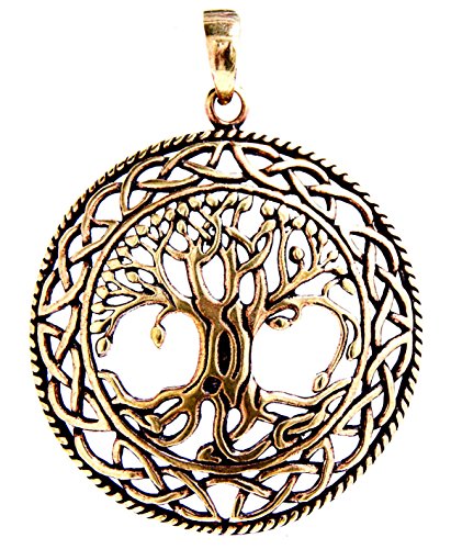 Kiss of Leather Pendentif en forme d'arbre de vie en bronze N° 50 A