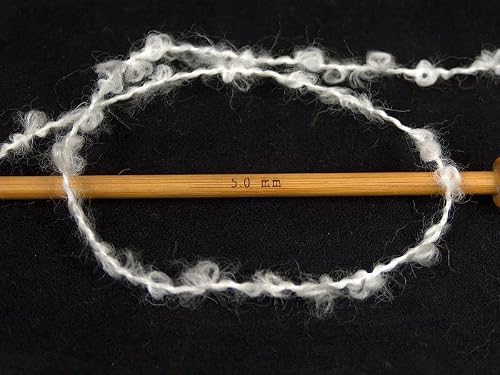 White Durban Boucle Yarn - Acrylic, Polyester, Mohair, Nylon Blend - Dk Weight, 50 Grams (1.75 Ounces) 100 Meters (109 Yards) #TOP2