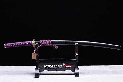 Miniatura 3 de MURASAME Katana Sword T10 - Maquinilla de afeitar de acero templado de 41 pulgadas, hoja afilada, espiga completa hecha a mano