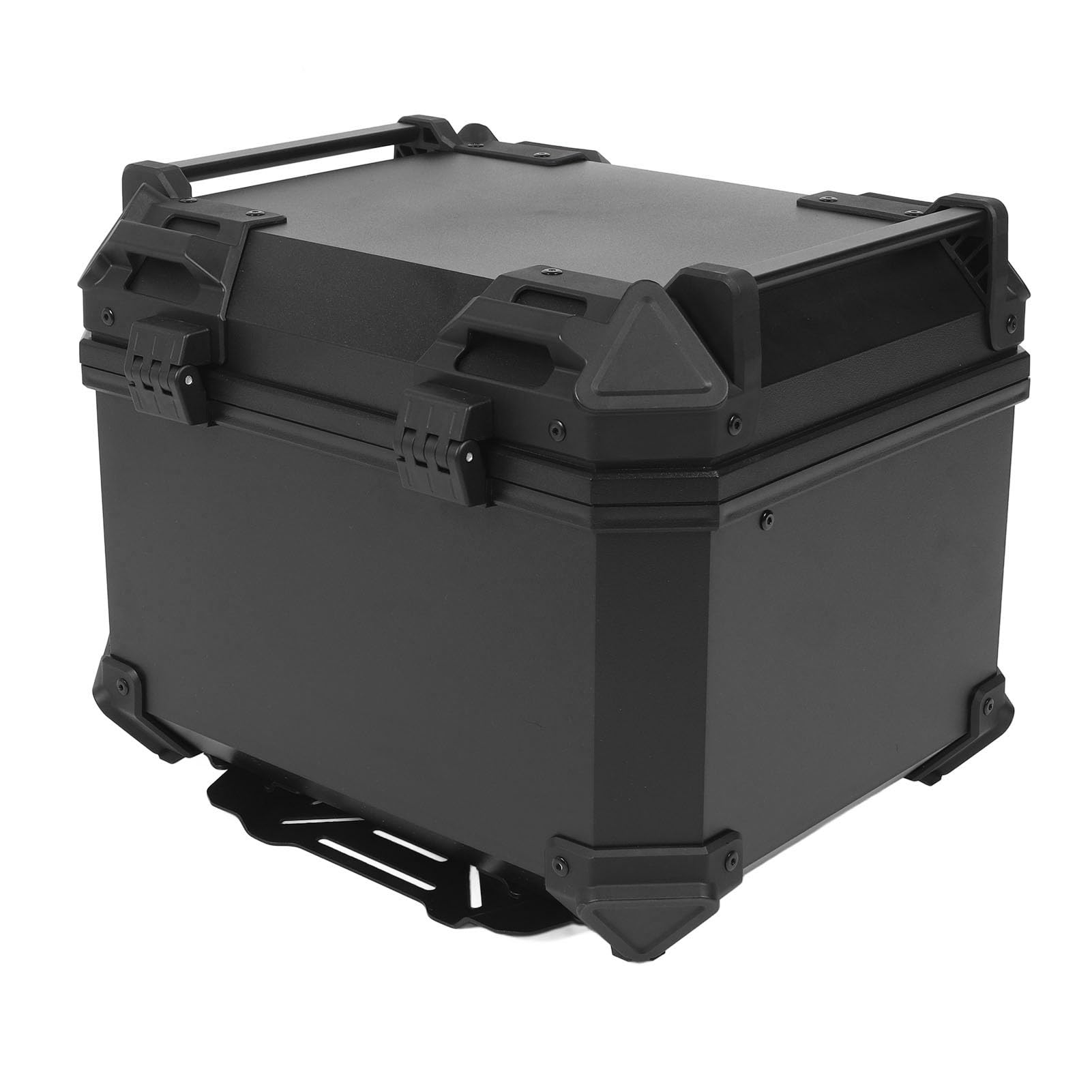 VGEBY Motorrad-Topcase, 45 L, ABS-Heckkoffer mit Edelstahl-Schließsystem, Universelle Montageplatte, Reflektierende Streifen, PU-Innenfutter für Pendler, Tourenfahrer