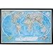 Craig Frames Wayfarer, Classic World Push Pin Travel Map, Gallery Black frame and Pins, 24 by 36-Inch