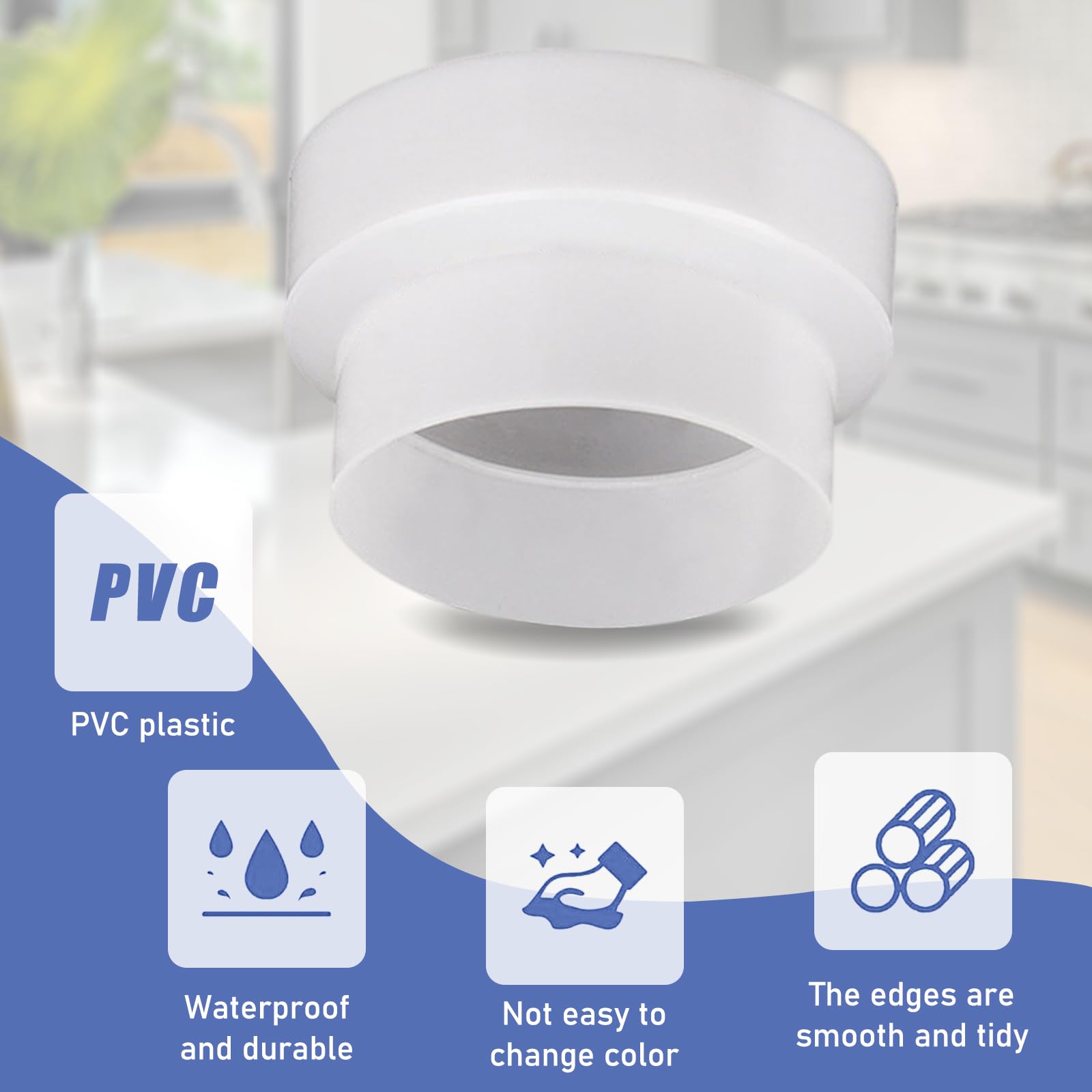 ALI2 Riduttore per sistema di ventilazione, tubo rotondo, ventilazione, condotto di ventilazione, riduttore, adattatore per cappa da 80 mm a 100 mm