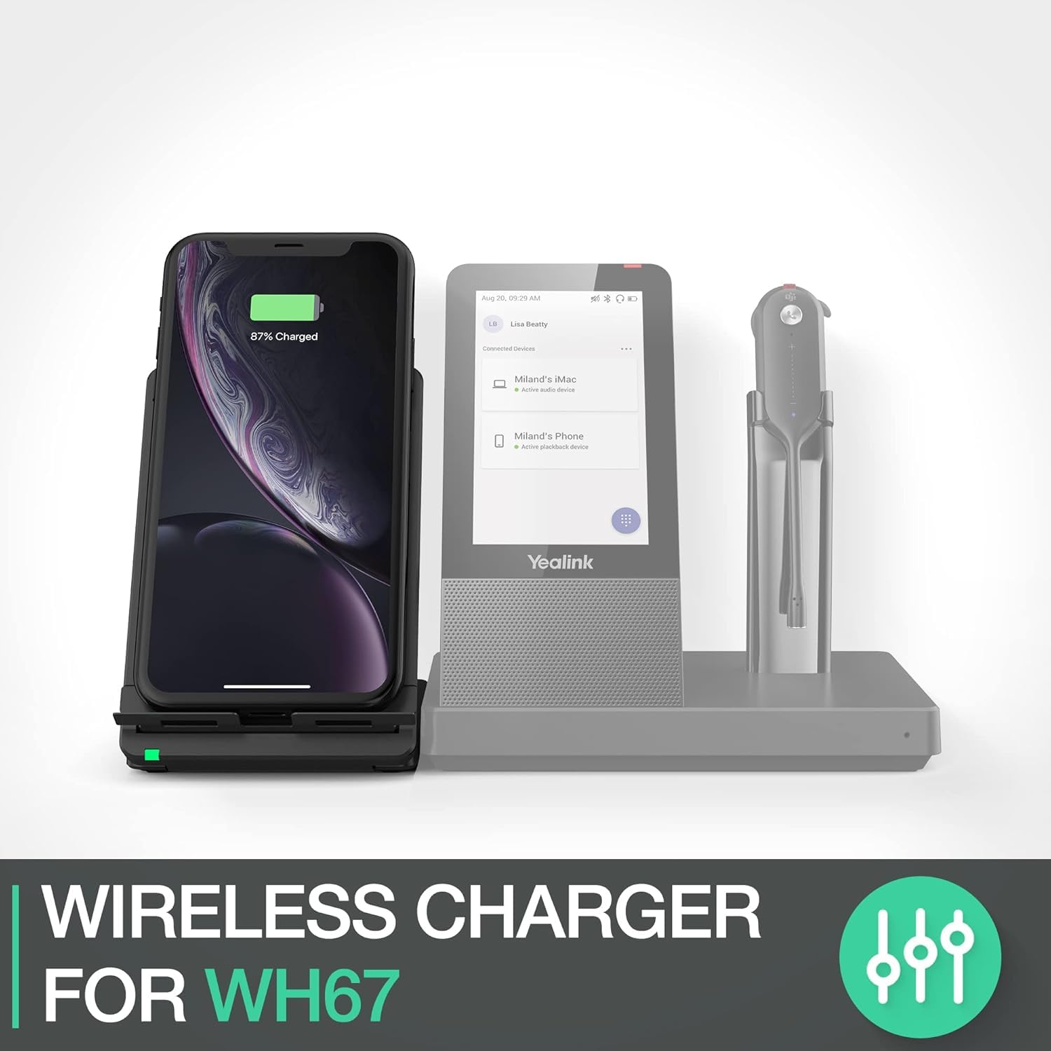 Yealink WHC60 - Soporte de carga inalámbrico para teléfono móvil