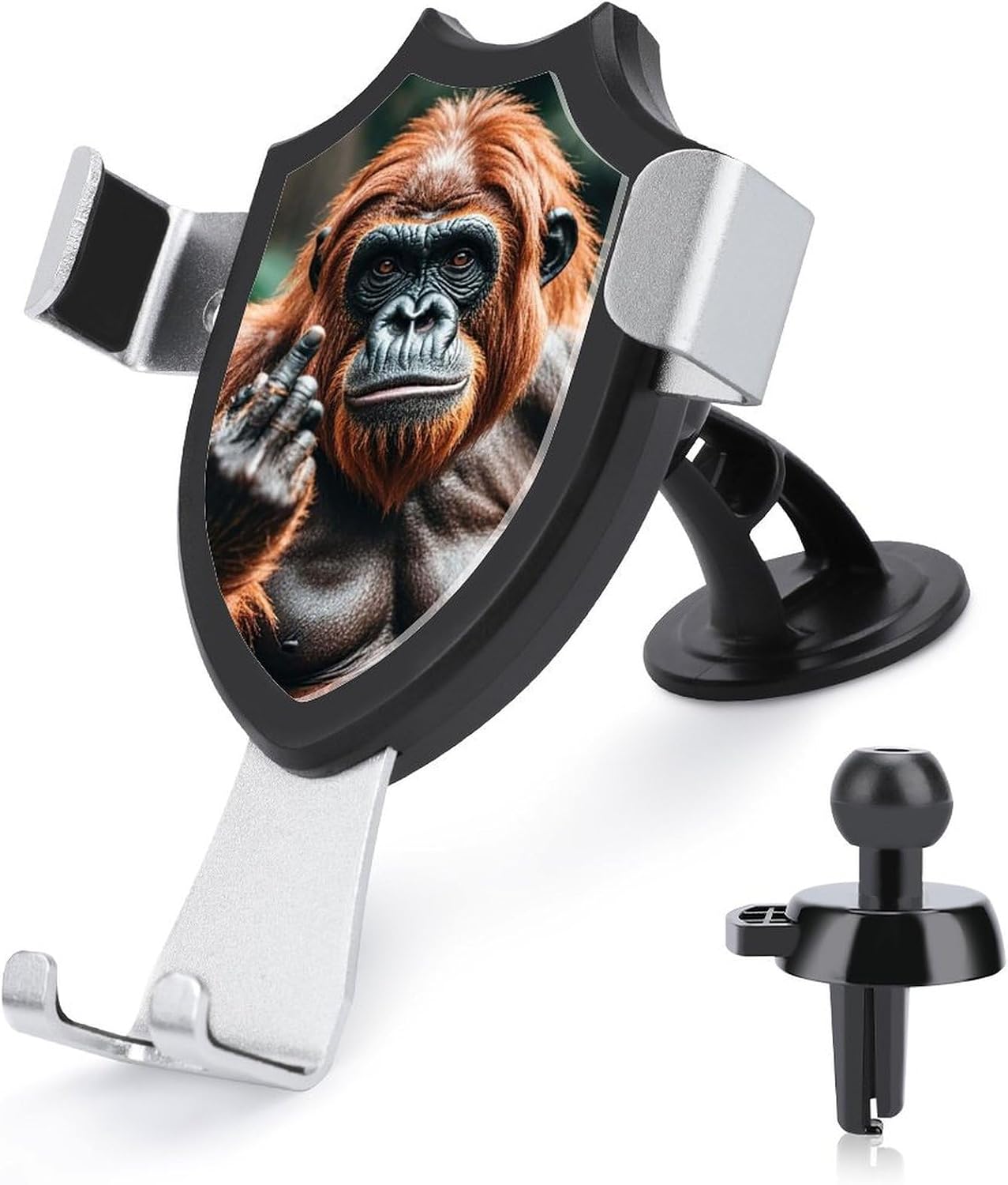 Portable Car Phone Holder Mount with Suction, Ventilation Clip