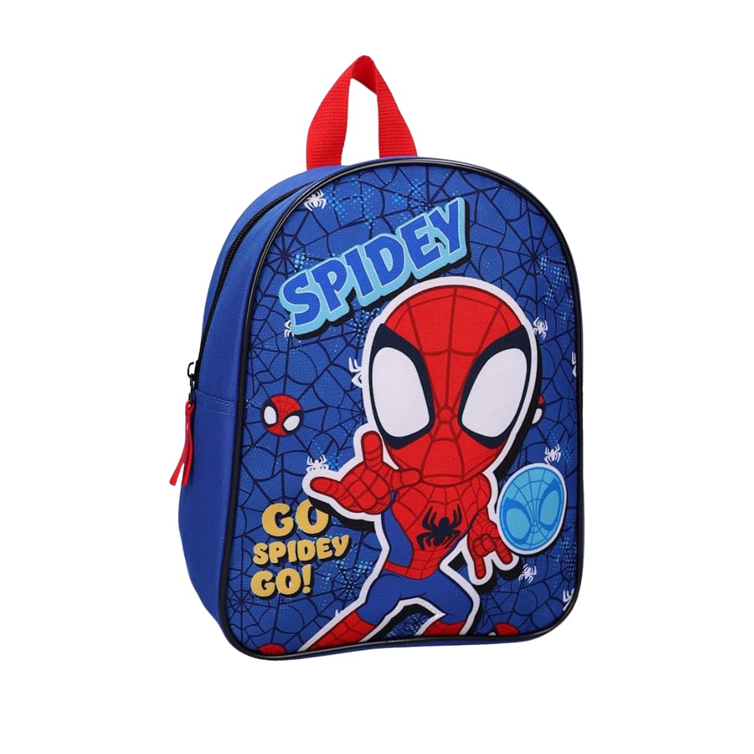 mybagstory Plecak Spidey Blue 29 cm – lekki i wytrzymały – wyściełane regulowane paski na ramię – jedna kieszeń główna – idealny do przedszkola, na czas wolny lub na wycieczki dla dzieci