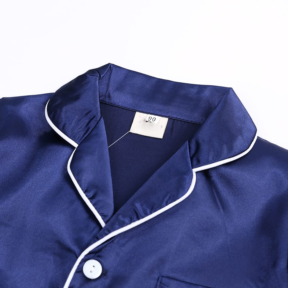 Verve Jelly Ensemble pyjama en satin à manches longues et boutonné pour bébé fille et garçon