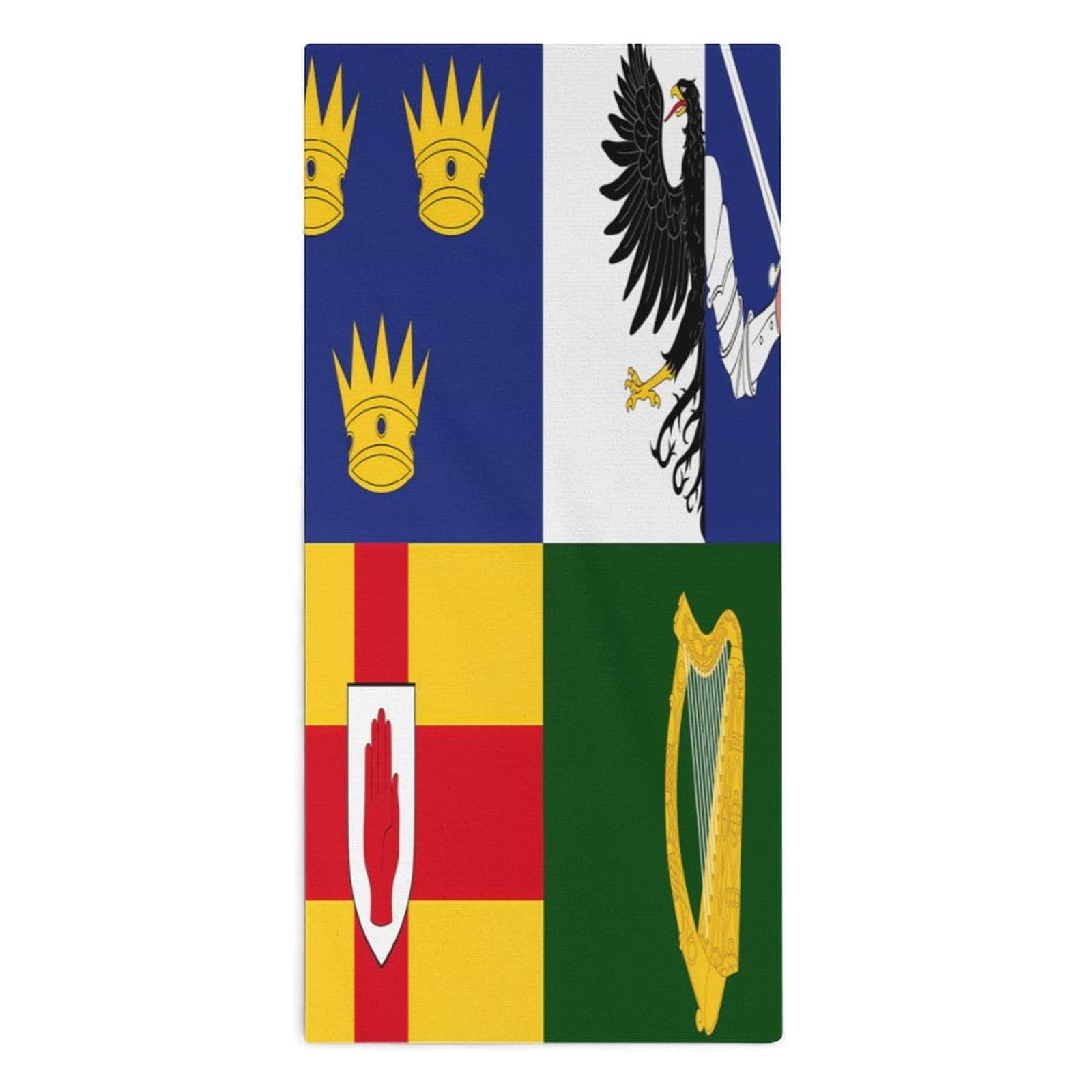 TXFBTRFSA Four Provinces of Ireland Flag Hand Towels for Adult Face Towel Bath Beach Swim Accessories