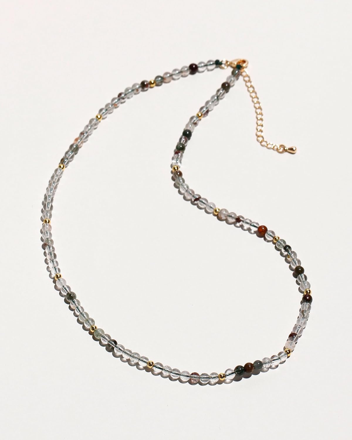 Green Phantom Ghost Quartz Choker Necklace for Women Spiritual Protection Balance Crystals and Gemstones Necklaces Wealth Jewelry Gifts 4mm - Image 4