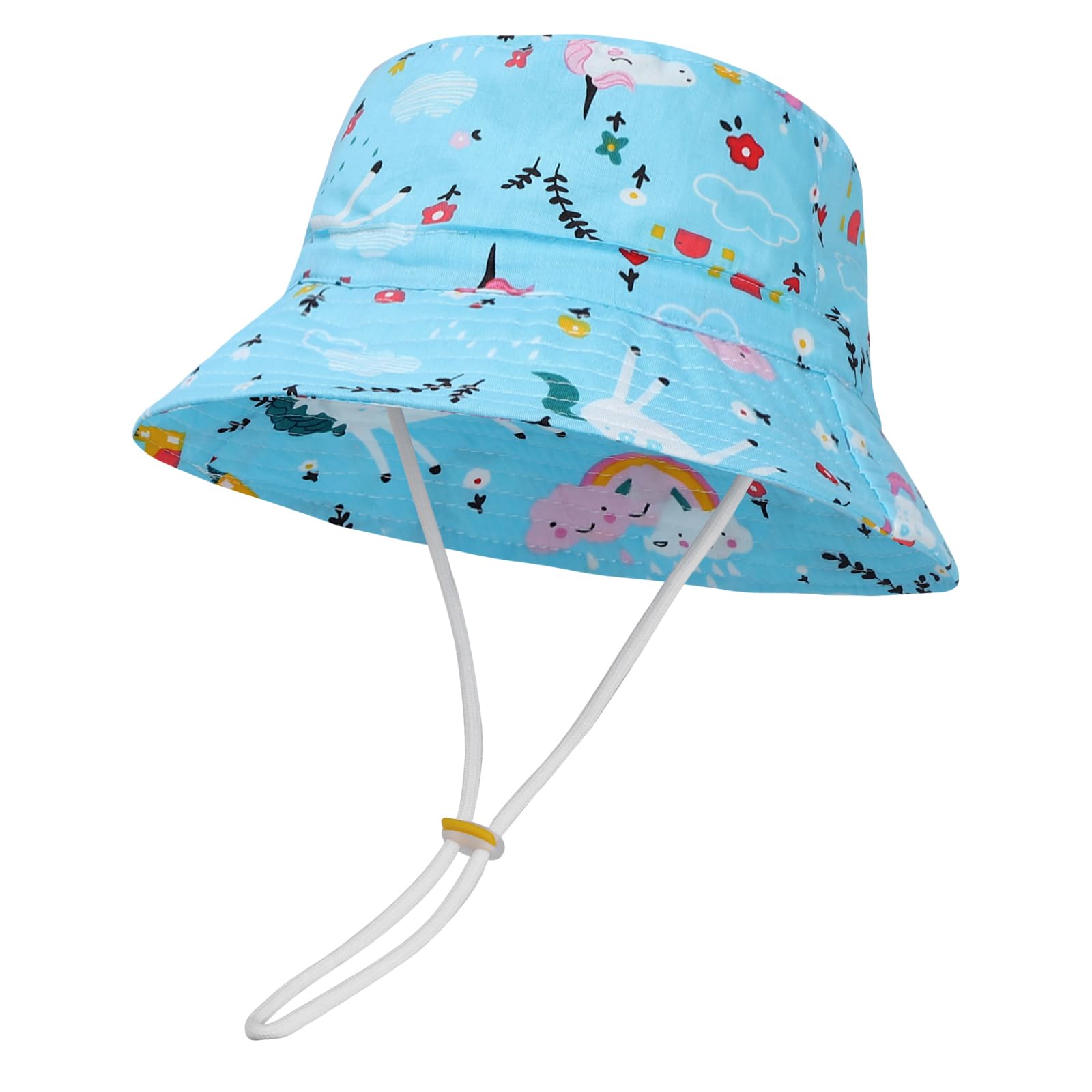 MASOCIO Sombrero de Sol para Bebé Niños Verano Gorro de ala Ancha Protección Solar Ajustable para Exteriores Playa