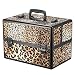 Docooler Lockable Cosmetic Organizer, Box Foldable Makeup Train Storage Case Holder, 2 Layers