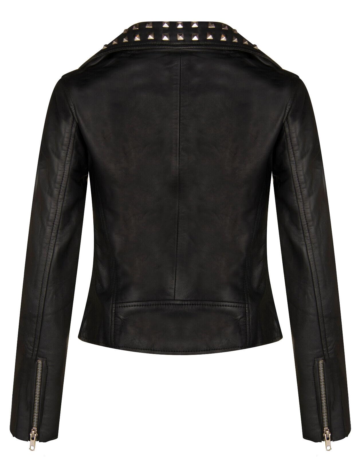 Infinity Leather Mujer Cuero Motero Chaqueta gótica con tachuelas