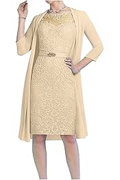 Brautmutterkleider midi mit mantel Clearance