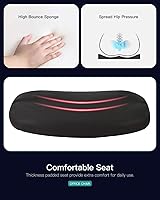 Vista 5 de Silla de oficina ergonómica de escritorio, silla de computadora con respaldo medio, reposabrazos de soporte lumbar, silla de malla transpirable