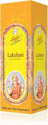 Miniatura 3 de Flute Lakshmi - Varitas de incienso  Paquete cuadrado de 200 varitas  Incienso floral agradable para prosperidad, abundancia y alegría
