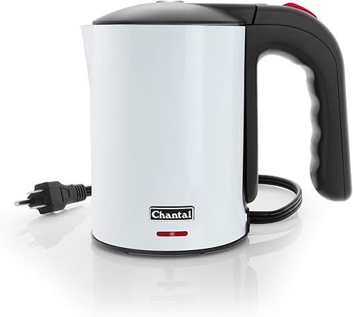 Miniatura 3 de Chantal Colbie - Tetera eléctrica, 20 onzas, color blanco