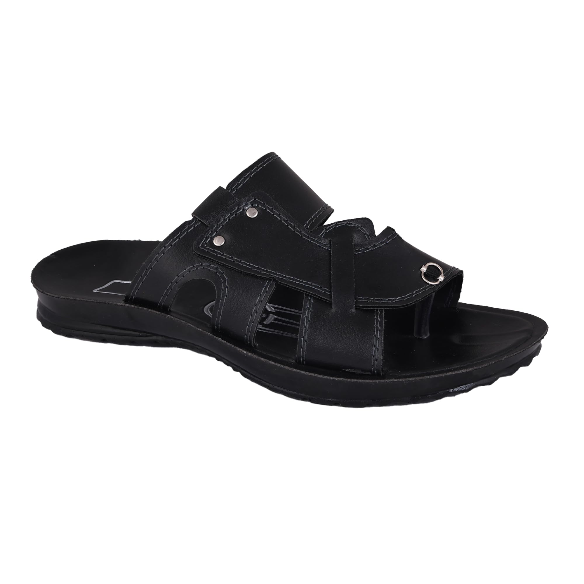 HAARIT Men Classic Ultra Soft Synthetic Chappal For Ethnic Dresses and Casual Wear with PU Sole Chappal For Men (Black) (B0D89MTTY5) Amazon Price History, Amazon Price Tracker