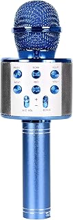 Wireless Bluetooth Karaoke Microphone Portable Handheld Mic Speaker 3-in-1 for All Smartphones Gifts Blue