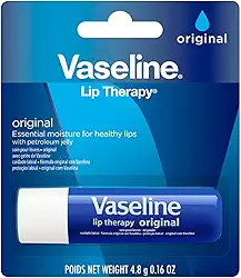 Vaseline Lip Therapy Original | Protetor labial com geleia de petróleo para fornecer aos seus lábios a melhor hidratação e umidade essencial para tratar rachados, secos, descascados