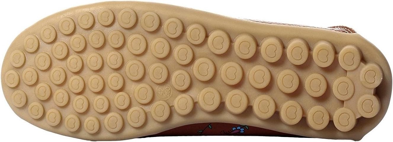 VenusCelia Women's Comfort Walking Boat Shoe 5 Orange Bloom (Cutouts)