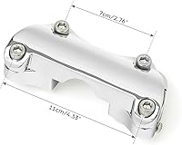 Vista 9 de TCT-MOTORPARTS 1" Elevadores de Manillar con Abrazadera Superior Compatibles con Harley Touring Road King Glide 1988-2023