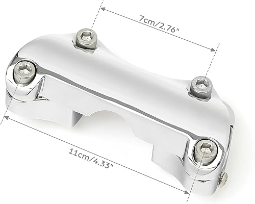 Miniatura 9 de TCT-MOTORPARTS Abrazadera superior de elevadores de manillar de 1 pulgada para Harley Touring Road King Glide 1988-2023