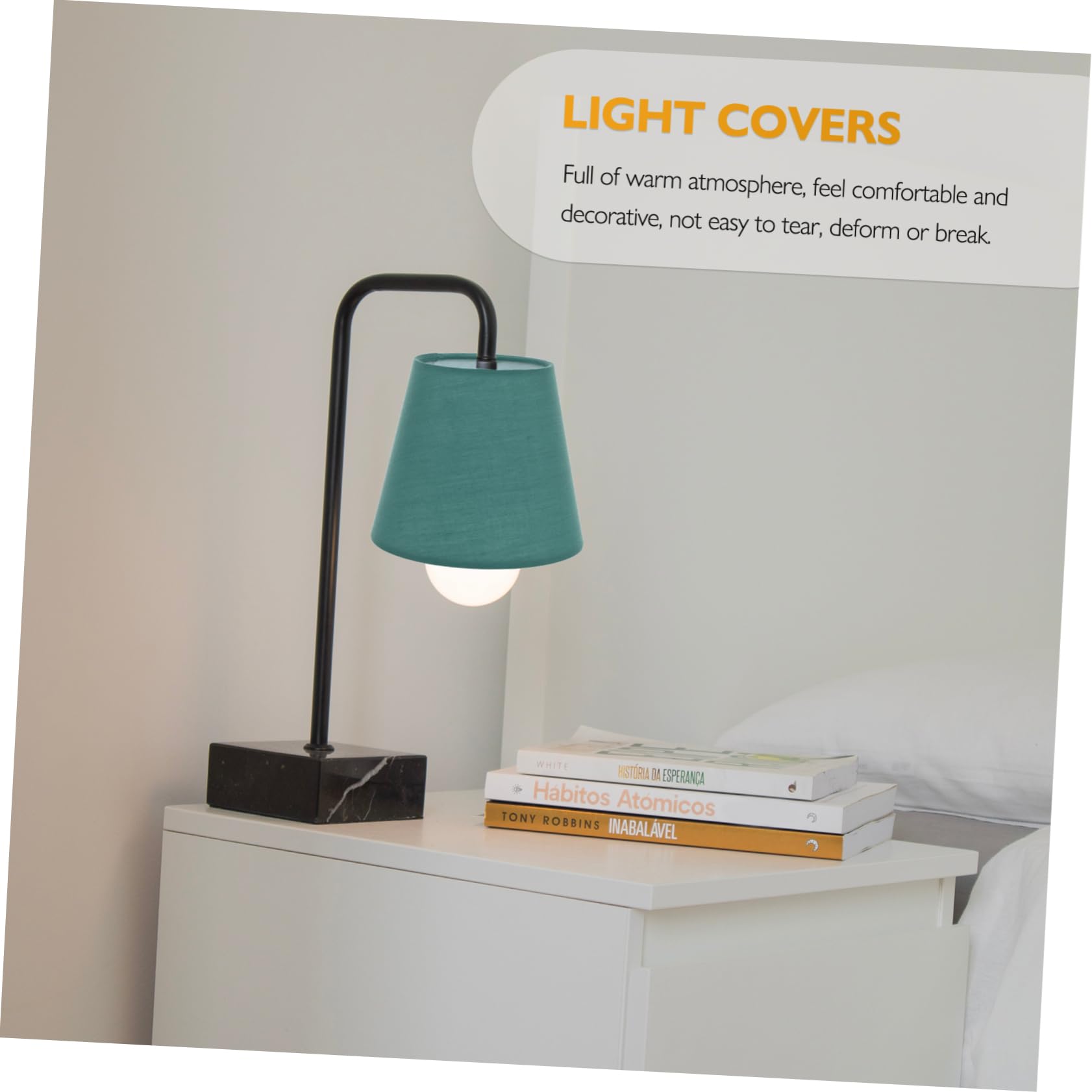 Uonlytech Lampenschirm – Stoff, Eisblau, 15x15x14 Cm, Europäischer Stil, Für Tisch- & Stehlampen