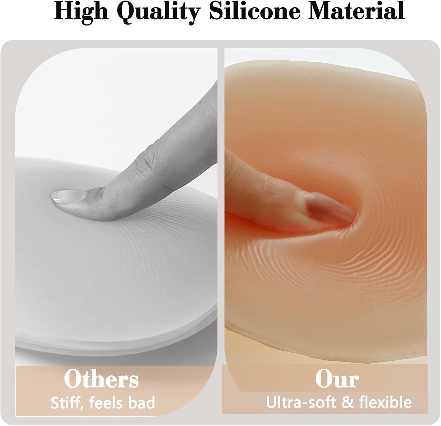 Majurphy 2 Pairs Silicone Hip Pads Adhesive for Women - Reusable Butt Lift Enhancer Pads, Sticky Buttocks Enhancer - Image 6