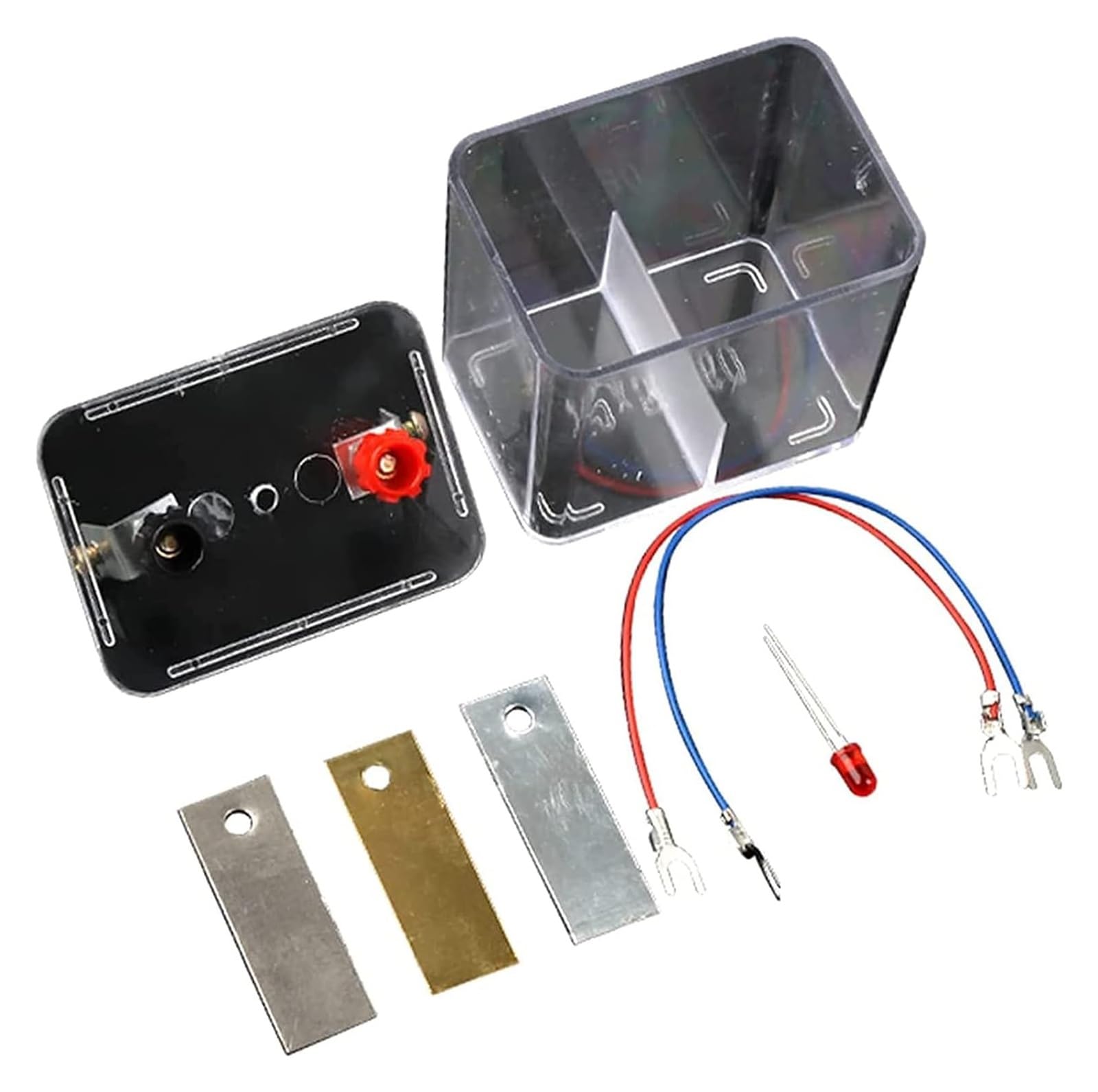 Foglio di Rame-Zinco Chimica Batteria Primaria Elettrodo di Rame, Ferro E Zinco Barre di Carbonio Simulatore di Batteria Esperimento Chimico
