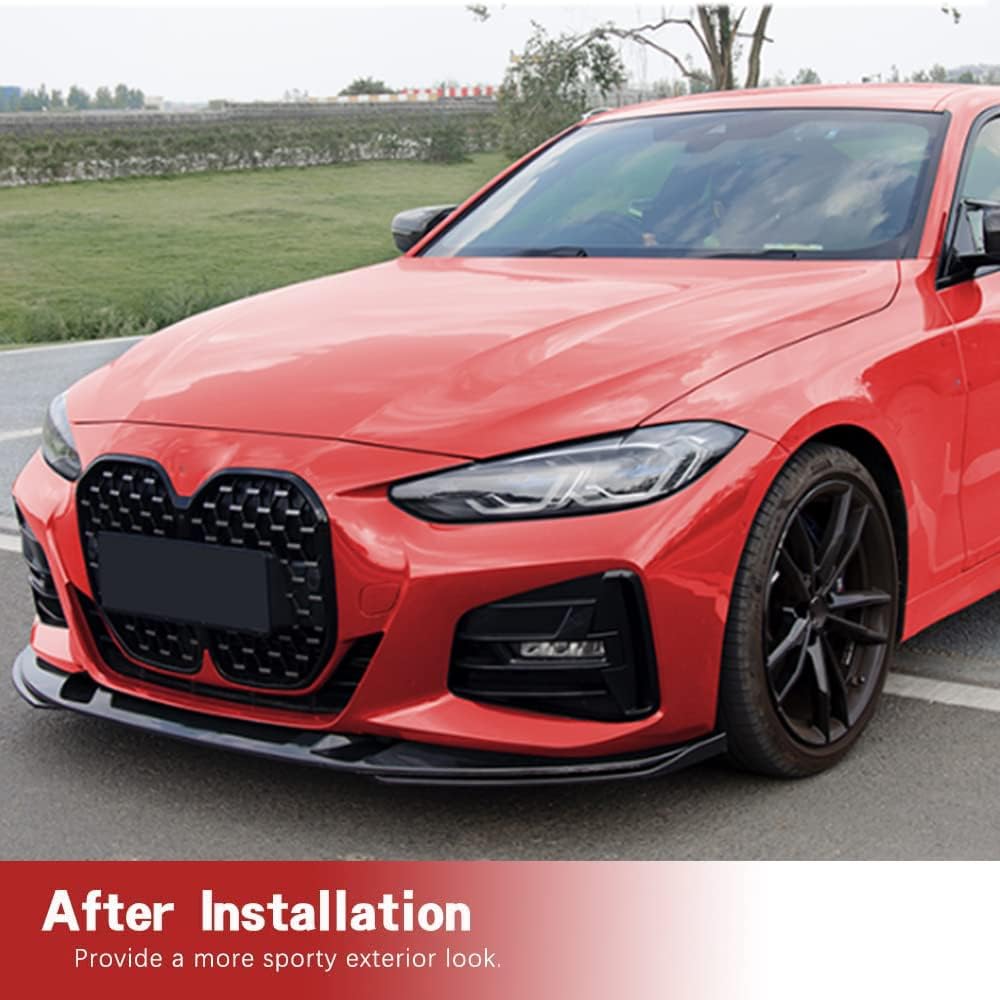 Dry Carbon Fiber Front Bumper Lip for BMW 4 Series 2-Door G22 G23 M Sport Coupe&Convertible 2021-2022 430i 440i Front Chin Spoiler Front Lip Spoiler Chin Splitter Factory Outlet