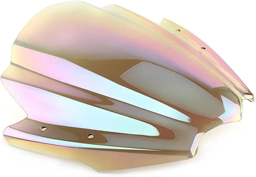Motorcycle Windshield for 7/8" Or 1" Handlebar Mount ABS Plastic Motorcycle Windshield Windscreen Wind Shield Screen Universal windscreen Double BubbleIridium
