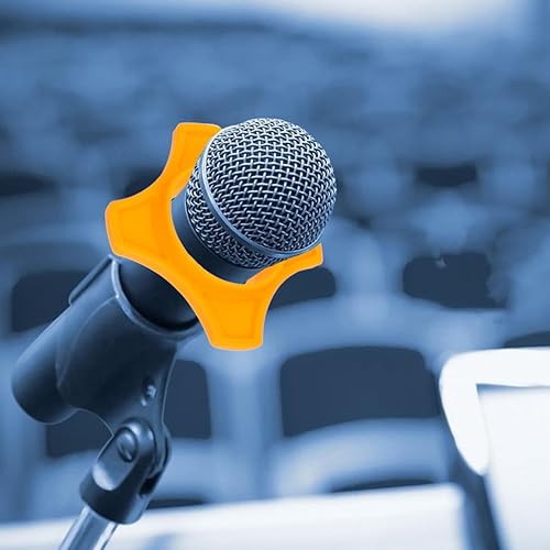 Miniatura 2 de 5 unids anti-balanceo micrófono protección silicona anillo de mano a prueba de sacudidas micrófono anillos hexagonales para equipo de dispositivo