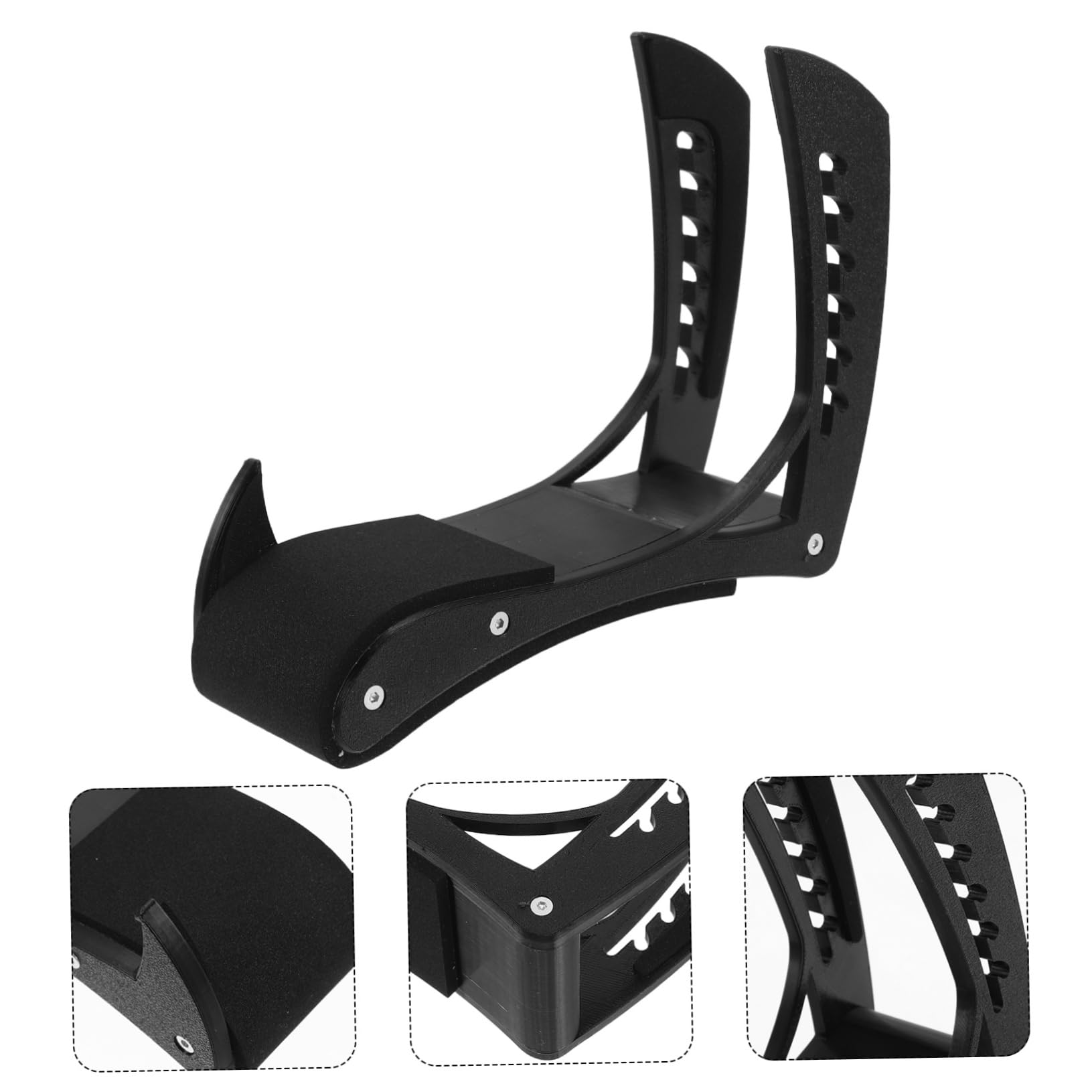 Milisten Poggiapiede Ergonomico per Chitarra Elettrica, Nero, Regolabile | Plastica e Spugna, Uso per Pratica e Registrazione, Angolo Variabile per Musicisti