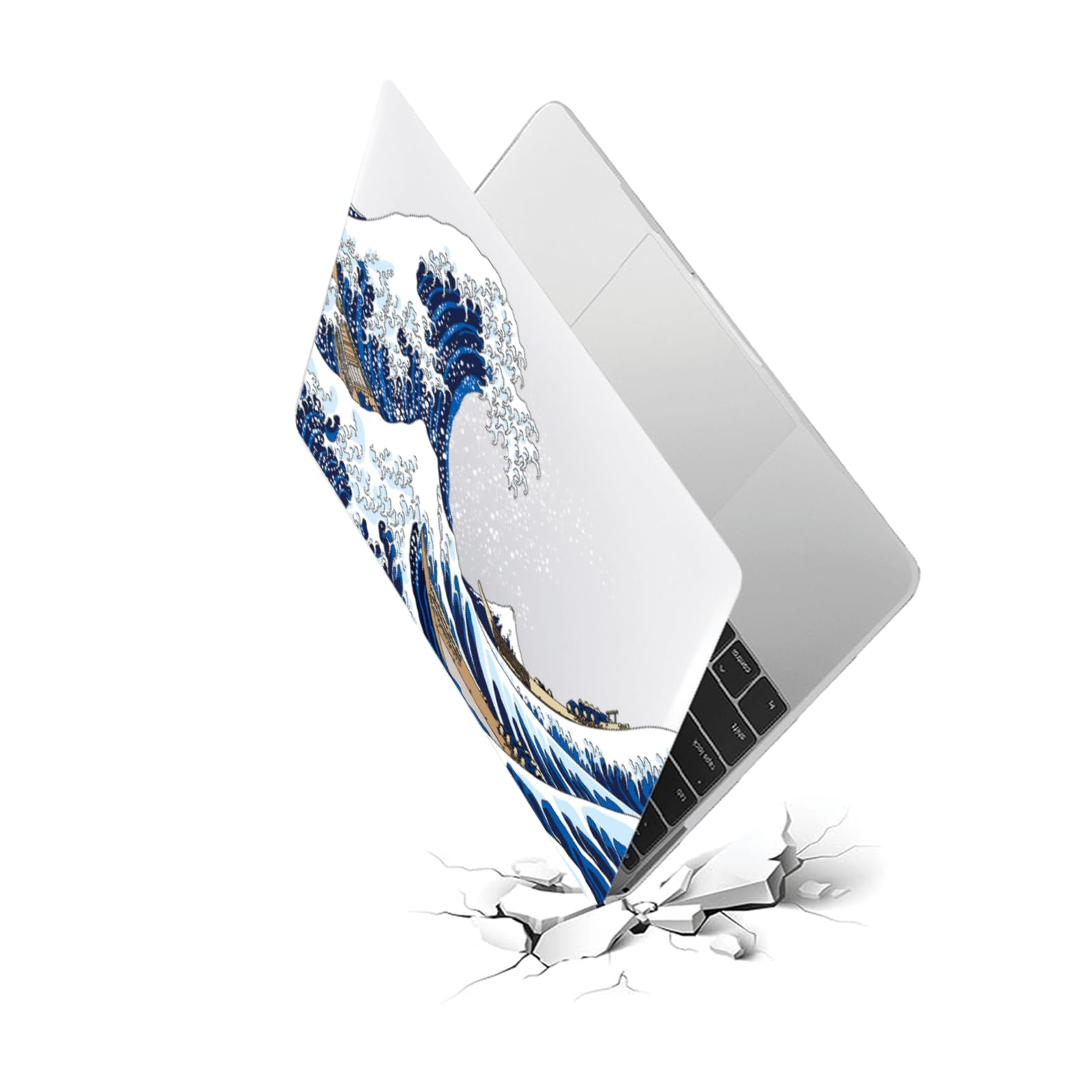Custodia Copertina Compatibile con MacBook Pro 16, Rivestimento Gommato Plastica Cover Rigida Duro Caso Compatibile con MacBook Pro 16" 2019 (A2141),Onda Del Mare