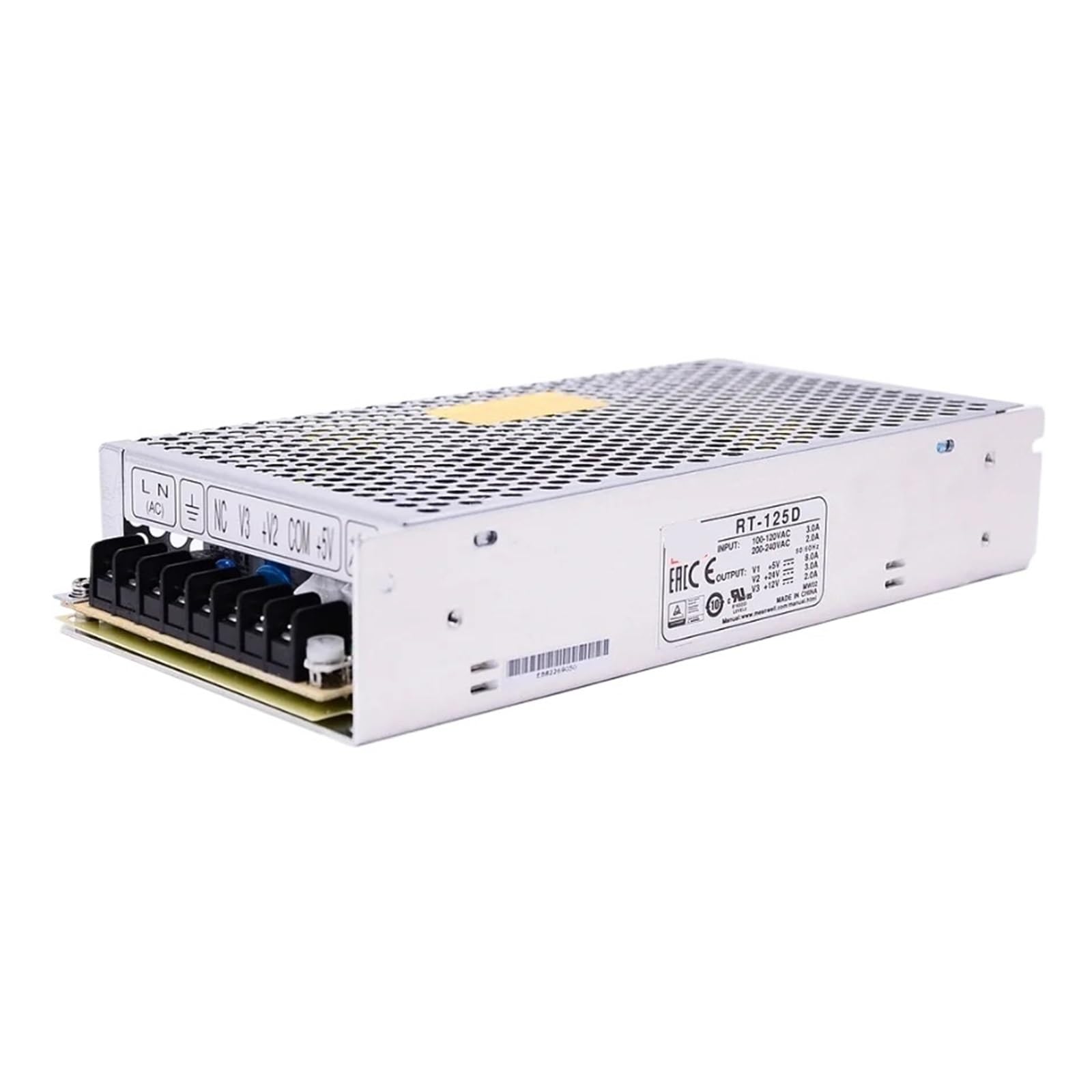 Alimentation RT-125D 125W avec sorties simultanées 5V 24V et 12V