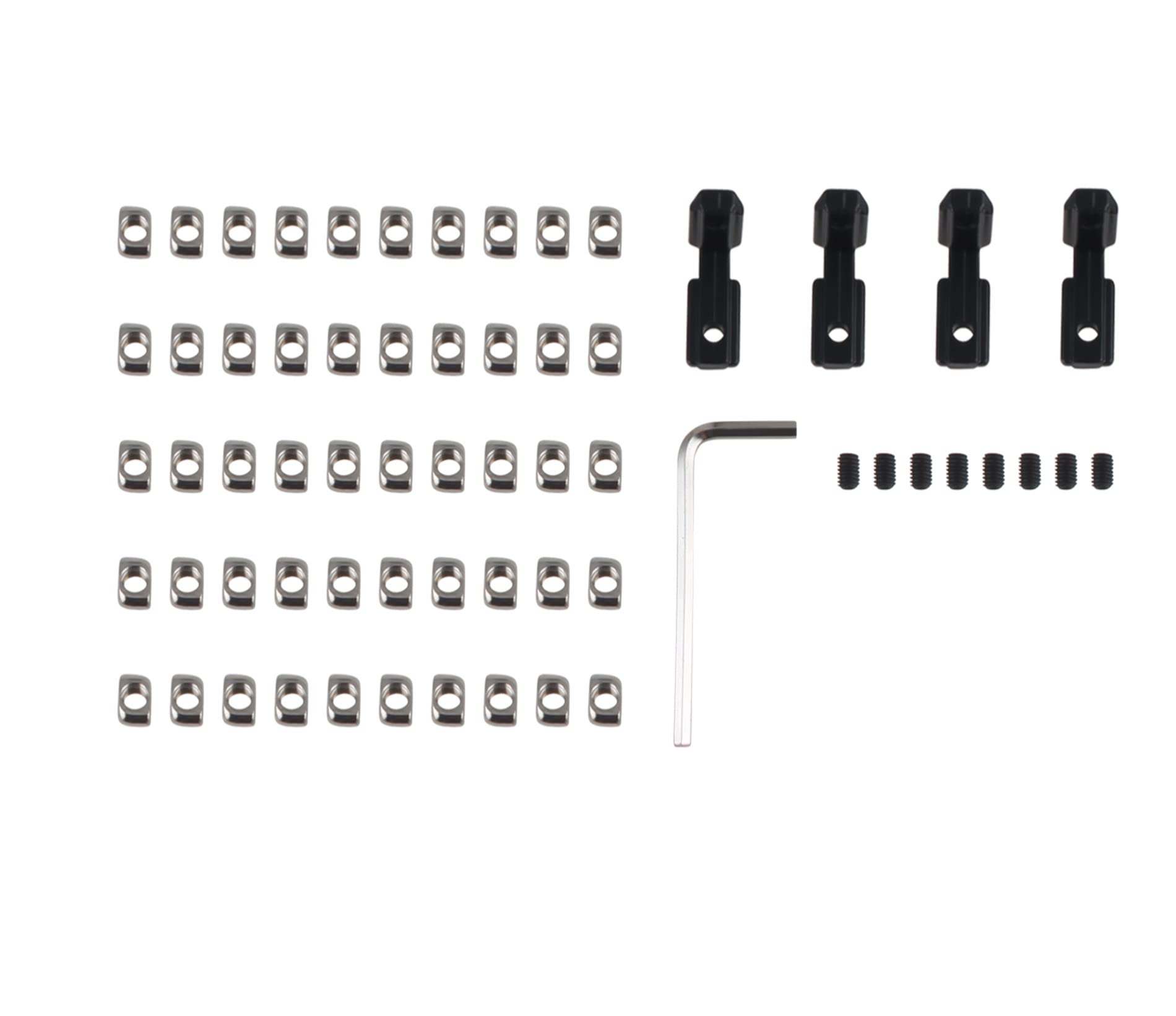 4 pièces 2020 V Type aluminium profile 500mm extrusion de profil en aluminium 2020 noir Norme européenne anodisé Rail linéaire profil 20x20 pour imprimante 3D bricolage et machines CNC
