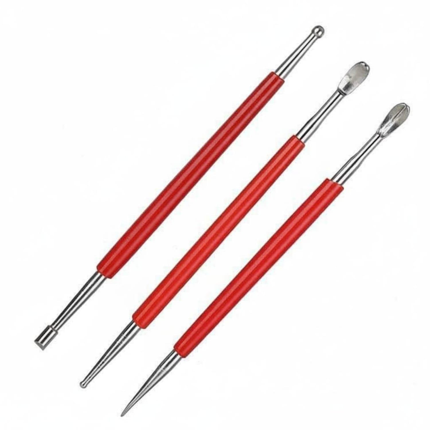 3 Pieces Tips Double Ended Stylus Pen Versatile Leather Tracing Tool Long-Lasting Leather Carving Pen Non-Slip Handle for Hobbyists, Beginners, Leathercraft, Handmade Crafts, DIY Projects, 3-piece SET-image-19