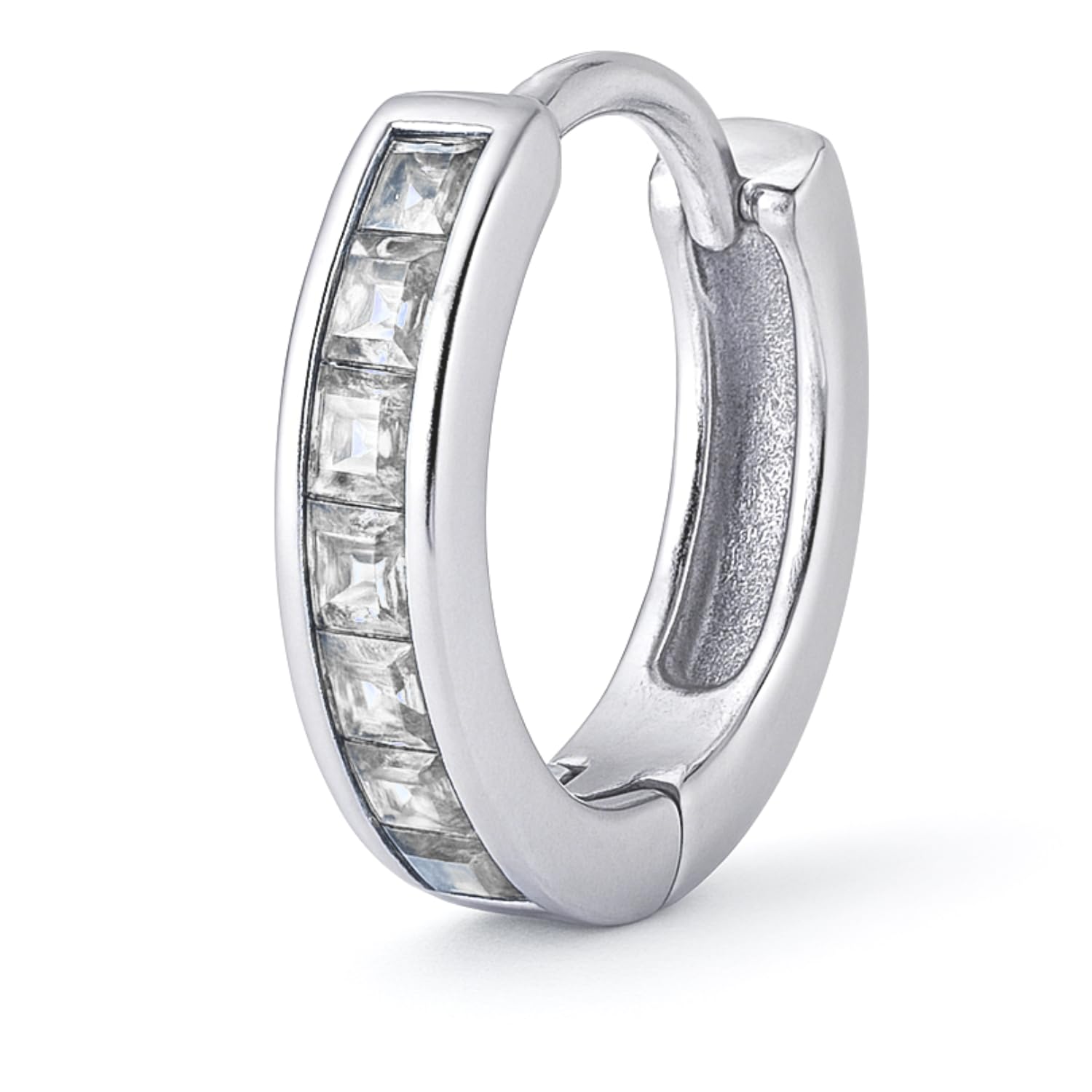 925 Sterling Silver Nose Ring with Delicate Gemstone Accent|for girl |women|8mm size (white)-image-48