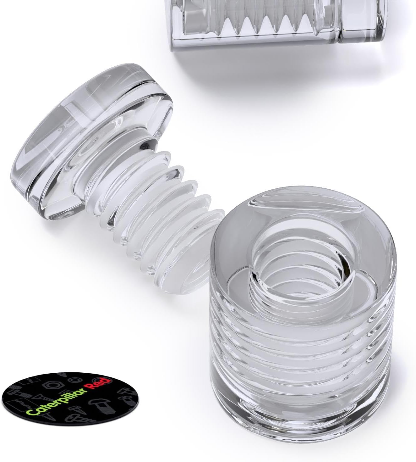 4 x Clear Standoffs, Glass Like, Acrylic, transparent spacers, plastic, wallmount, display signs, Anti-Corrosion, Waterproof, Size 13x13mm, (1/2 x 1/2 in)